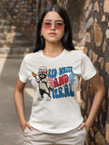 Red White And Feral T-Shirt, Funny USA, Funny Raccoon Shirt , 4th Of July, Hotdog Raccoon Shirt Hoodie, Sweatshirt