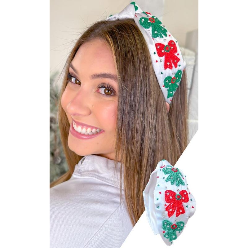 Red and Green Christmas Bows Headband T-Shirts, Hoodie, Sweatshirt | GrindPrints.com