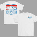Red, White And Busch Light 2 Sided T-Shirt, For Men And Womenswear, Trendy Shirt Hoodie, Sweatshirt | GrindPrints.com