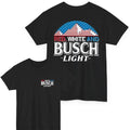 Red, White And Busch Light Both Sided Unisex T-Shirt Fabric Menswear Hoodie, Sweatshirt | GrindPrints.com