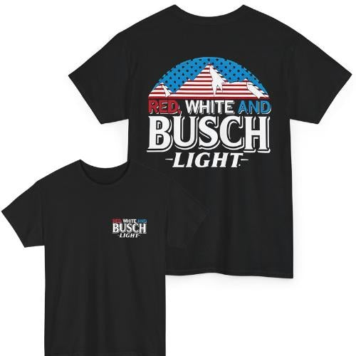 Red, White And Busch Light Both Sided Unisex T-Shirt Fabric Menswear Hoodie, Sweatshirt | GrindPrints.com