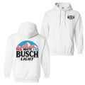 Red, White And Busch Light Hoodie Sweatshirt T-Shirt - 2 Sided Hoodie - Busch Light Shirt For Men And Women | GrindPrints.com