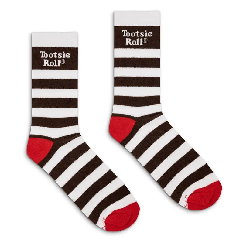 Tootsie Roll Candy Logo Crew Socks - White/Brown/Red T-Shirts, Hoodie, Sweatshirt | GrindPrints.com