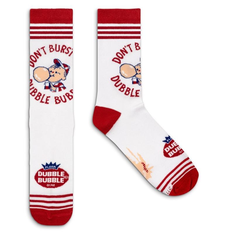 Dubble Bubble Gum Don'T Burst My Bubble Candy Logo Socks White Red T-Shirts, Hoodie, Sweatshirt