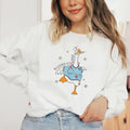 Registered Silly Goose Nurse Funny Sweatshirt Casual Street Style Fleece Crewneck Pullover Sweatshirt For Women For Men,...