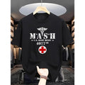 Regular Fit Short Sleeve All-Season Men's Casual MASH U.S. Army Medic 4077th Graphic Print Knit Cotton Crew Neck T-Shirt...