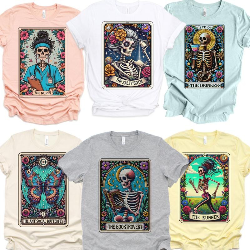 Relatable Tarot Tarot Skeleton Tarot Nurse Top Tarot Reader Skeleton Running Tarot Card Teacher Tarot Top Nurse Drinker Skeleton Mom Tarot T-Shirts, Hoodie, Sweatshirt