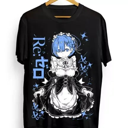 Rem Re Zero T-Shirt,Cute Re Zero Ram,Subaru,Japanese,Manga Graphic Tee Hoodie, Sweatshirt | GrindPrints.com