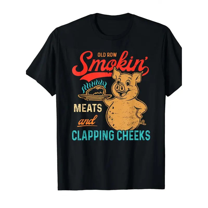 Replica ancient ribs smoked meat and clap hands cheek funny barbecue T-shirt Made in USA Hoodie, Sweatshirt | GrindPrints.com