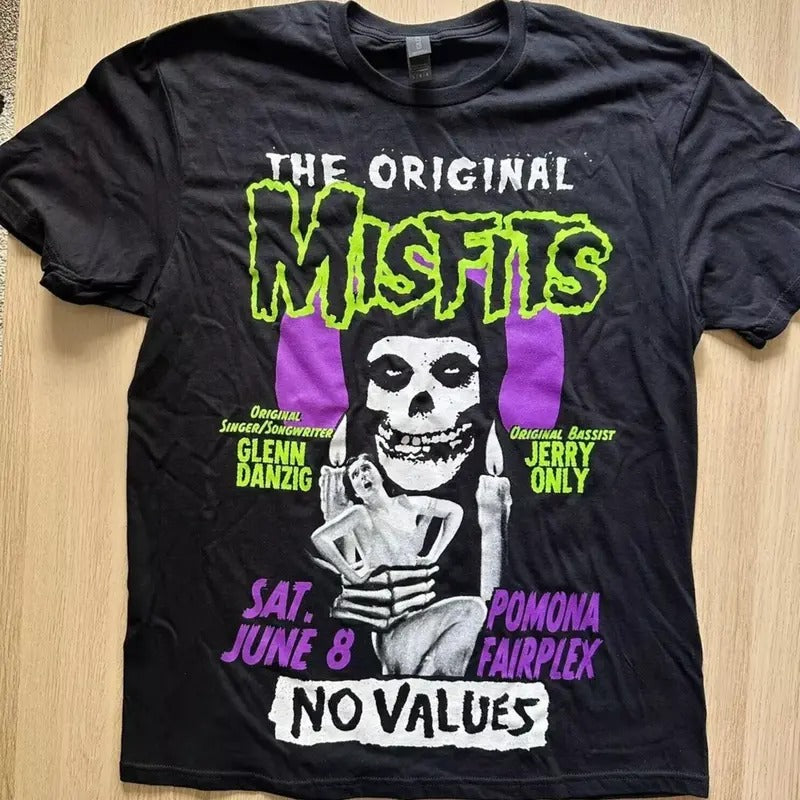 Reprint The Misfits No Values Festival Pomona 2024 T shirt classic Hoodie, Sweatshirt | GrindPrints.com
