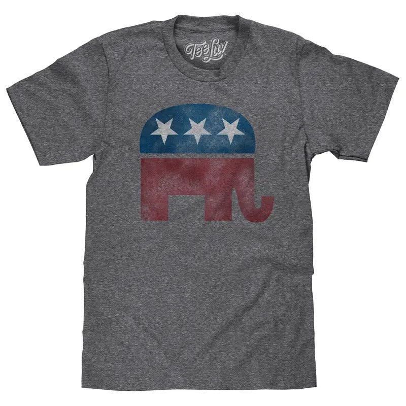 Republican Elephant T-Shirt - Gray Hoodie, Sweatshirt | GrindPrints.com
