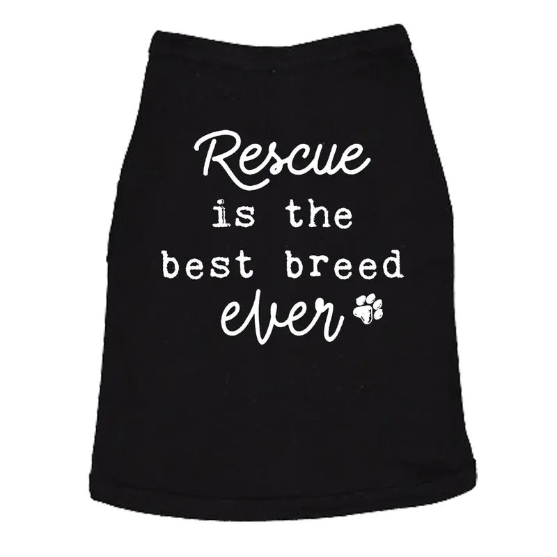 Rescue Is The Best Breed Ever Dog Shirt Pet Puppy Tee Funny Dog Puppy Shirt Black Hoodie, Sweatshirt | GrindPrints.com