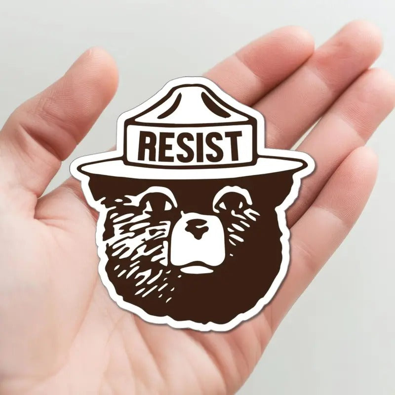 Resist Bear Die-Cut Sticker T-Shirts, Hoodie, Sweatshirt | GrindPrints.com