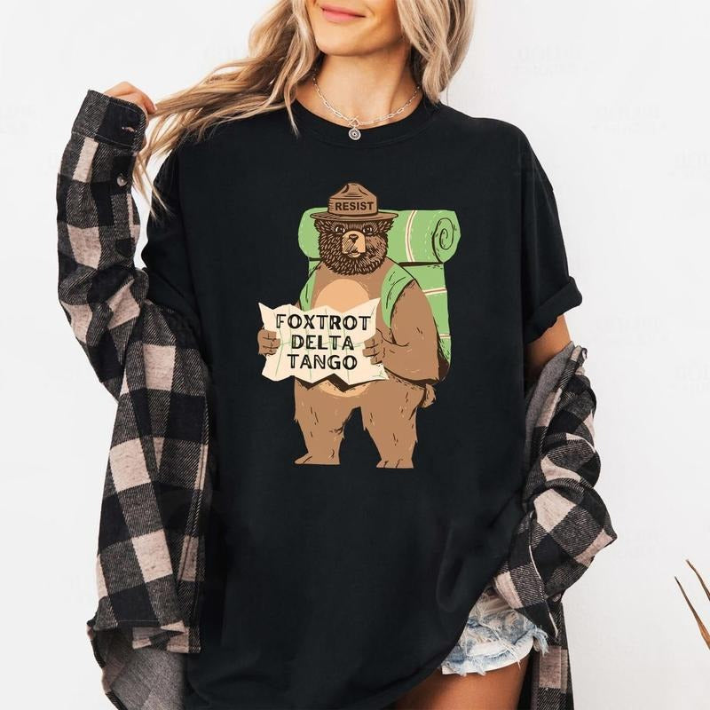 Resist Bear Shirt, Foxtrot Delta Tango anti Trump t shirt, National Parks Shirt, National Forest Service shirts Hoodie,...