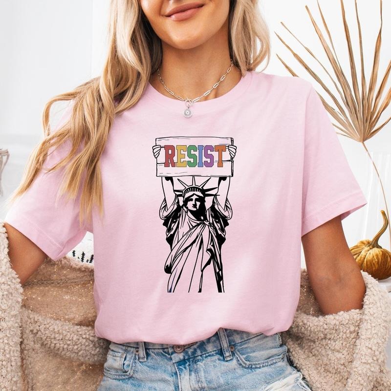 Resist Shirt Statue Liberty Resist Resist Feminist Resist Resist Feminist Shirt T-Shirts, Hoodie, Sweatshirt