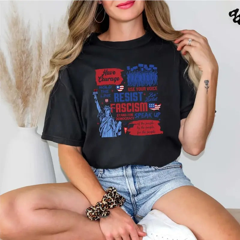 Resist Shirt, Liberal Activist Tee, Anti Trummp T-Shirt, Rebel Political Shirt, Women Empowerment Tee, Feminist Gift Idea...
