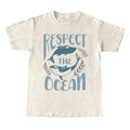 Respect The Ocean Shirt, 90s Tattoo Sea Animal T-Shirt, Retro Ocean Nature Shirt, Sealife, Orca Whales, Graphic Tees Top...