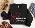 Respiratory Therapist Sweatshirt, RT Stethoscope Heart Sweatshirt, Gift Hoodie For Respiratory Therapist, Therapist...