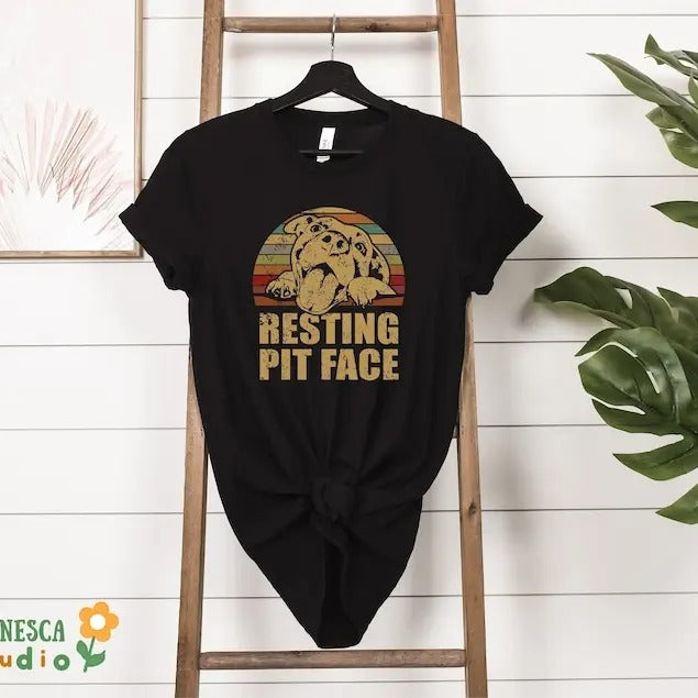 Resting Pit Face T-shirt, Paw Guard Shirt, PitbUll Shirt, PitbUll L0vers Gift, Animal L0ver Gift, D0g 0wner Shirt,...