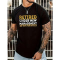 Retired Graphic Men's Short Sleeve T-shirt, Comfy Stretchy Trendy Tees For Summer, Casual Daily Style Fashion Clothing...