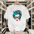 Retro - Chic Cotton T - shirt |   Stylish Female Graphic, Great for Casual Outings Hoodie, Sweatshirt | GrindPrints.com