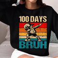 Retro 100 Days Bruh Tshirt Sweatshirt Hoodie, 100 Days Bruh Boys Sweatshirt, 100th Day Of School Teacher, Unisex Sweater...