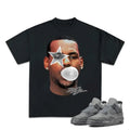 Retro 4S Wet Cement Shirt Lebron Bubble Wet Cement Shirt Match Sneaker Hiphop Rap Streetwear Y2K Shirt Cotton Menswear Clothe Top T-Shirts, Hoodie, Sweatshirt