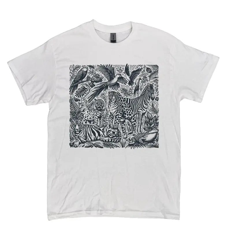 Retro 90s Rainforest Unisex Shirt, Vintage Wildlife Oversized Washed T-Shirt, Wildlife Lovers Gift Tee, Young Men Gift...