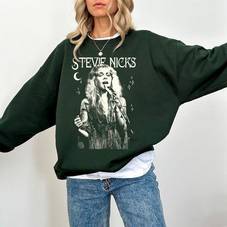 Retro 90s Stevie Nicks Sweatshirt - Vintage , Stevie Nicks Classic Tee for Fans Hoodie | GrindPrints.com
