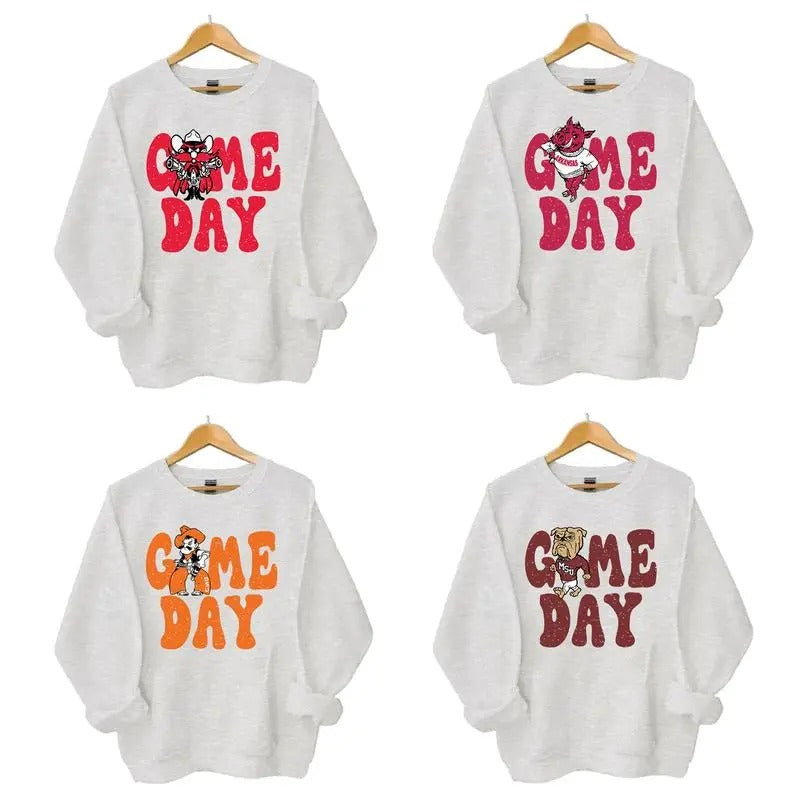 Retro All College Football Mascot Game Day Bundle Ash Grey Shirt Fall Ash Grey T-Shirts, Hoodie, Sweatshirt