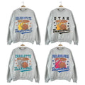 Retro All Team Basketball Sweatshirt, Vintage Graphic Tee for Basketball shirt Lovers - Unisex Gift Hoodie | GrindPrints.com