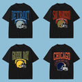 Retro All Team Football Helmet T-Shirt, Vintage Style Fan T-Shirt, All Teams Tee for Men Women, Game Day Apparel, Unisex...