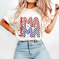 Retro American Mama T-Shirt, Fourth of July T-Shirt, 4th of July T-Shirt, Patriotic Hoodie, Sweatshirt | GrindPrints.com