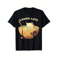 Retro Anime Ramen Bowl Cute Cat Japanese Aesthetics T-Shirt  made in usa Hoodie, Sweatshirt | GrindPrints.com