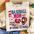 Retro Baseball Mom Sweatshirt Baseball Coquette Bow Baseball Mama Game Day Sports Baseball T-Shirts, Hoodie | GrindPrints.com
