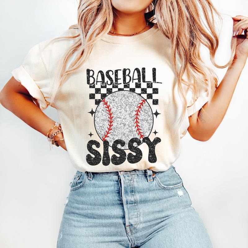 Retro Baseball Sister T-Shirt, Baseball T-Shirt, Sports T-Shirt, Baseball Sissy T-Shirt Hoodie, Sweatshirt | GrindPrints.com
