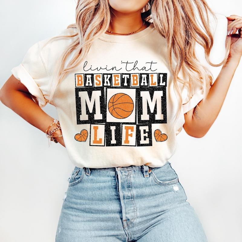 Retro Basketball Mom T-Shirt, Basketball T-Shirt, Basketball Mama , Basketball Shirt Hoodie, Sweatshirt | GrindPrints.com