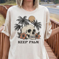 Retro Beach Tshirts Vintage Beach Babe Tees Retro Skull Summer Beach T-Shirts Mermaid Summer Top Womens Vacation Beach...