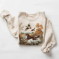 Retro Boykin Spaniel Retrieving Mallard Ducks Sweatshirt - 90s Vintage Cute Dog Breed Hunting Outfit - Boho Unisex...