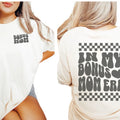 Retro Checkered Bonus Mom Shirt 2 Sides, Mother Tee For Step Mothers, B*st Stepmom Gift For Mother's Day, Unisex Short...