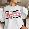 Retro Checkered Mama Sweatshirt, Mama Sweatshirt, Checkered Sweatshirt, Retro mama Sweatshirt, Gift For Mom T-Shirts, Hoodie