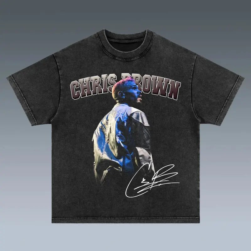 Retro Chr1s Br0wn Hip Hop Music Concert Shirt Shortsleeve Crewneck Top Hoodie, Sweatshirt | GrindPrints.com