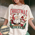 Retro Christmas Vibes Comfort Colors Shirt, Cute Christmas Shirt, Winter Shirt, Womens Christmas Shirt, Holiday Shirt,...