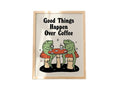 Retro Coffee Print, Cute Frog Art Poster, Cute Couple Frog Poster, Kitchen Prints Decor, Gifts For Her Women Bedroom...