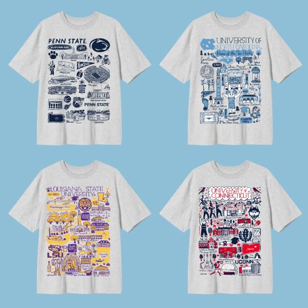 Retro College Campus Map Shirt, Vintage NCAA Spiritwear Unisex T-Shirt, All Teams Game Day Tee, Custom University Fan...