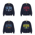 Retro College Spirit Sweatshirt - Vintage 90s University Team Style in Black T-Shirts, Hoodie | GrindPrints.com