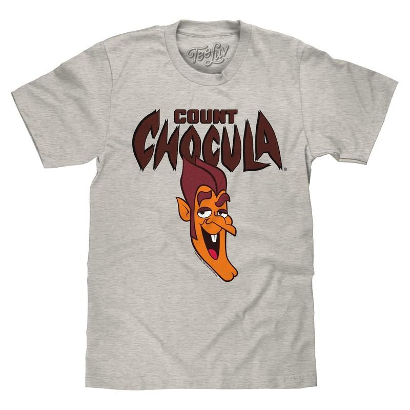 Retro Count Chocula Monster Cereal Mascot T-Shirt - Oat Heather Hoodie, Sweatshirt | GrindPrints.com