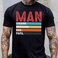 Retro Dad The Man Shirt, Dad Legend, Dad Husband, Papa Shirt, Dad Quotes Tee, Best Dad Ever Shirt, Fathers Day Gift, Dad...