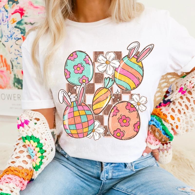 Retro Easter DTF Transfers - THIS IS NOT A SHIRT Hoodie, Sweatshirt | GrindPrints.com