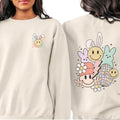 Retro Easter Sweatshirt, Back Printed Easter Sweatshirt T-Shirts, Hoodie | GrindPrints.com